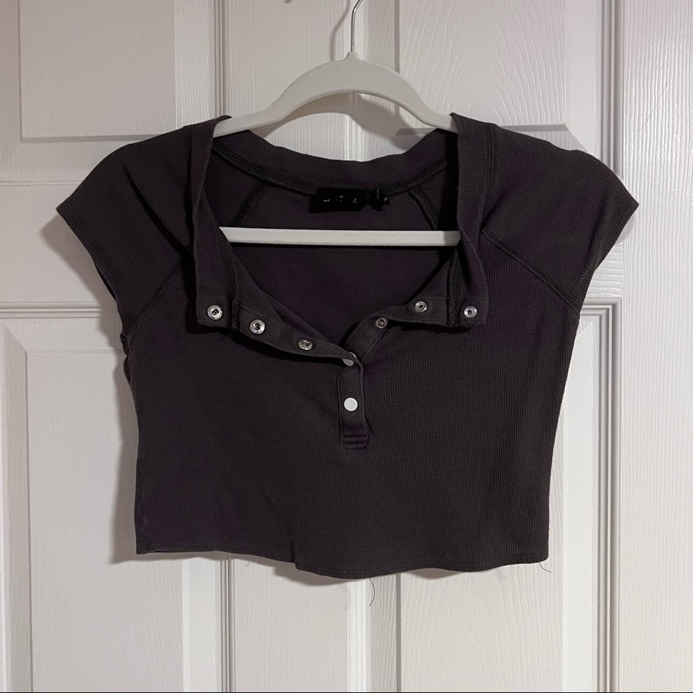 Out From Under Brown Crop Top